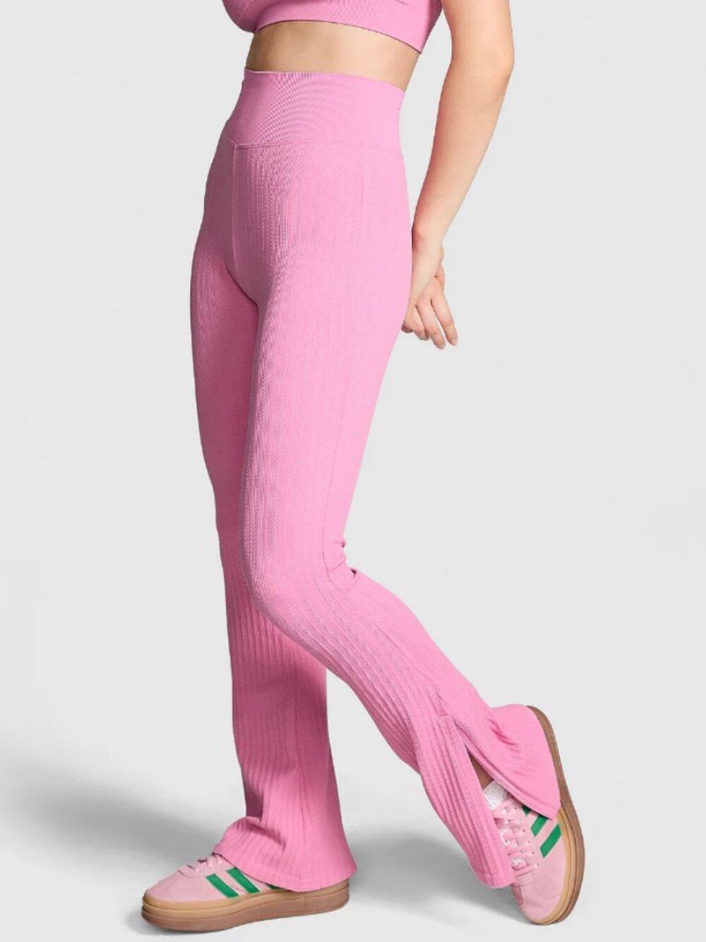 PINK Victoria's Secret Soft Seamless Cable Flare Leggings